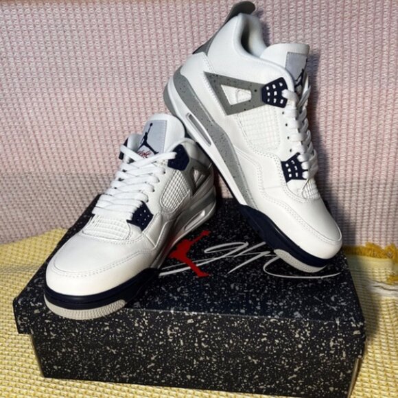 Mens Size — New Air Jordan 4 Retro Midnight Navy